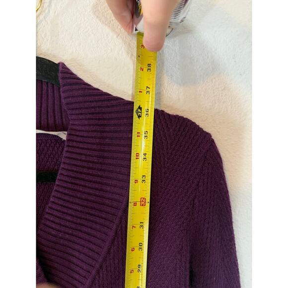 Athleta Innsbrook Sweater dress Extra Fine Merino Wool blend purple XS - Picture 3 of 6